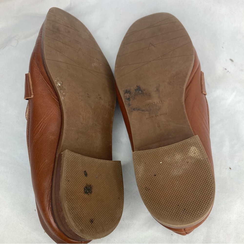 Aquatalia Brown Leather Loafers - Picture 5 of 6